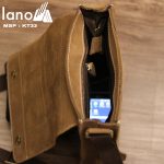 Túi đeo chéo nam da bò thời trang sang trọng KT33 bên trong