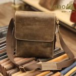 Túi đeo chéo nam da bò thời trang sang trọng KT33 nâu