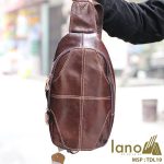 Túi Da Đeo Chéo Sau Lưng Nam TDL19 nâu đỏ