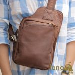 Túi Da Nam Lano Đeo Sau Lưng Da Bò TDL03 đeo trước ngực