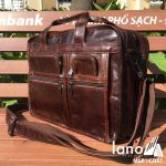 Cặp Da Nam Cao Cấp Lano Đựng Laptop 15inch CD51 nghiêng