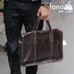 Cặp Da Bò Công Sở 2018 CD53 đen xách tay