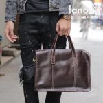 Cặp Da Bò Công Sở 2018 CD53 đen xách tay