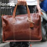 Cặp Da Bò Công Sở 2018 CD53 nâu - xách tay
