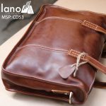Cặp Da Bò Công Sở 2018 CD53 nâu mặt túi