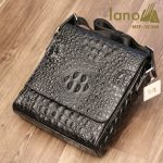 Túi Đeo Chéo Nam Da Bò Giả Vân Cá Sấu VCS06 đen