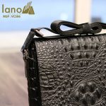Túi Đeo Chéo Nam Da Bò Giả Vân Cá Sấu VCS06 đen