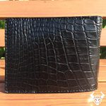 Bóp da cá sấu thật giá rẻ giảm giá - Trơn Đen