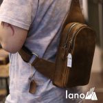 Túi da bò sáp cao cấp đeo chéo lưng cho nam TDL31 đeo lưng