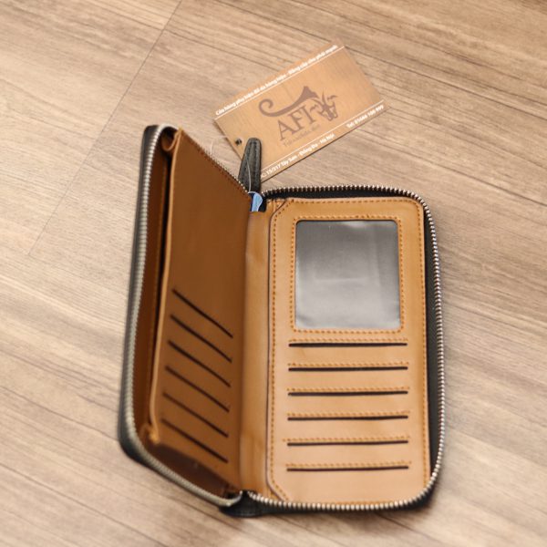 Ví cầm tay nam da bò thời trang công sở Schwarz Etienne VDNSE01 bên trong