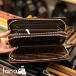 Ví cầm tay dài cho nam da bò sang trọng 2 khóa kéo VCTN015