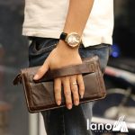Ví cầm tay dài cho nam da bò sang trọng 2 khóa kéo VCTN015