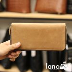 Ví cầm tay nam 1 khóa kéo da bò sáp thời trang tiện lợi VCTN012