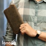 Ví cầm tay nam 1 khóa kéo da bò sáp thời trang tiện lợi VCTN012