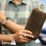 Ví cầm tay nam 1 khóa kéo da bò sáp thời trang tiện lợi VCTN012
