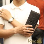 Ví cầm tay nam 2 gấp logo đầu trâu mới lạ VCTN018