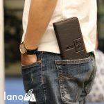 Ví cầm tay nam 2 gấp logo đầu trâu mới lạ VCTN018