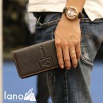 Ví cầm tay nam 2 gấp logo đầu trâu mới lạ VCTN018