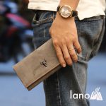 Ví cầm tay nam 3 gấp da bò thật thời trang tiện lợi VCTN020