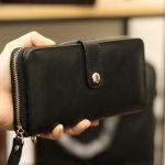 Ví cầm tay nam da thật thời trang công sở VCTN002 nghiêng