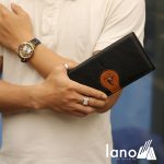 Ví cầm tay nam loại dài 2 gấp logo đầu trâu mới VCTN019