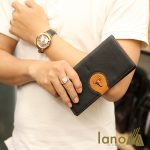 Ví cầm tay nam loại dài 2 gấp logo đầu trâu mới VCTN019