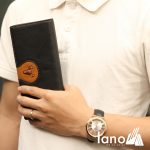 Ví cầm tay nam loại dài 2 gấp logo đầu trâu mới VCTN019