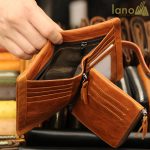 Ví da bò cho nam loại đừng có cúc bấm VDN011
