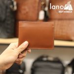 Ví da bò nam loại ngang khâu tay thủ công VDN24