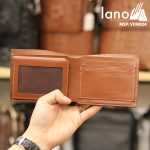 Ví da bò nam loại ngang khâu tay thủ công VDN24
