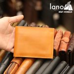 Ví da bò nam loại ngang khâu tay thủ công VDN24