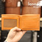 Ví da bò nam loại ngang khâu tay thủ công VDN24