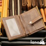 Ví da đứng cho nam thời trang độc lạ có cúc bấm VDN010