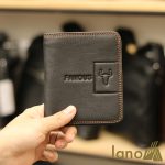 Ví da nam loại đứng logo đầu trâu nhỏ gọn tiện lợi VDN018