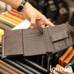 Ví da nam logo đầu trâu có khóa bấm dày dặn thời trang VDN015