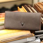 Ví dài nam cầm tay logo đầu trâu 2 gấp tuyệt đẹp VCTN017