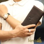 Ví dài nam cầm tay logo đầu trâu 2 gấp tuyệt đẹp VCTN017