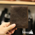 Ví đứng nam da bò sáp màu nâu sang trọng VDN006