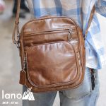 Túi Da Đeo Chéo Nam Lano KT50 đeo chéo sau lưng