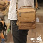Túi đeo chéo nam mini có tay xách Lano thời Trang Contact15 vàng đeo vai