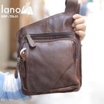 Túi đeo lưng cho nam Lano bằng da thật 001