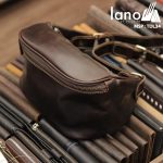 Túi đeo chéo bụng, lưng nam da thật thời trang Lano tiện lợi TDL34 đen nghiêng
