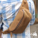 Túi đeo chéo bụng, lưng nam da thật thời trang Lano tiện lợi TDL34 nâu vàng đeo chéo sau lưng