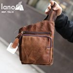 Túi đeo lưng cho nam Lano bằng da thật 001 vàng