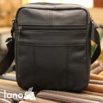 Túi đeo chéo nam Lano da bò giá rẻ KT74 mặt sau