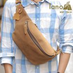 Túi đeo chéo bụng, lưng nam da thật thời trang Lano tiện lợi TDL34 nâu vàng - đeo trước ngực