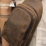 Túi da đeo trước ngực cho nam thời trang Lano cách điệu TDL36 đeo trước ngực