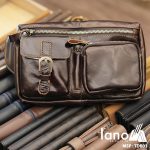 Túi đeo bụng da thật thời trang Lano nam tính TĐB 003