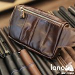 Túi đeo bụng da thật thời trang Lano nam tính TĐB 003 mặt sau