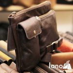 Túi đeo bụng nam da thật thời trang Lano tuyệt đẹp TĐB 002 nghiêng